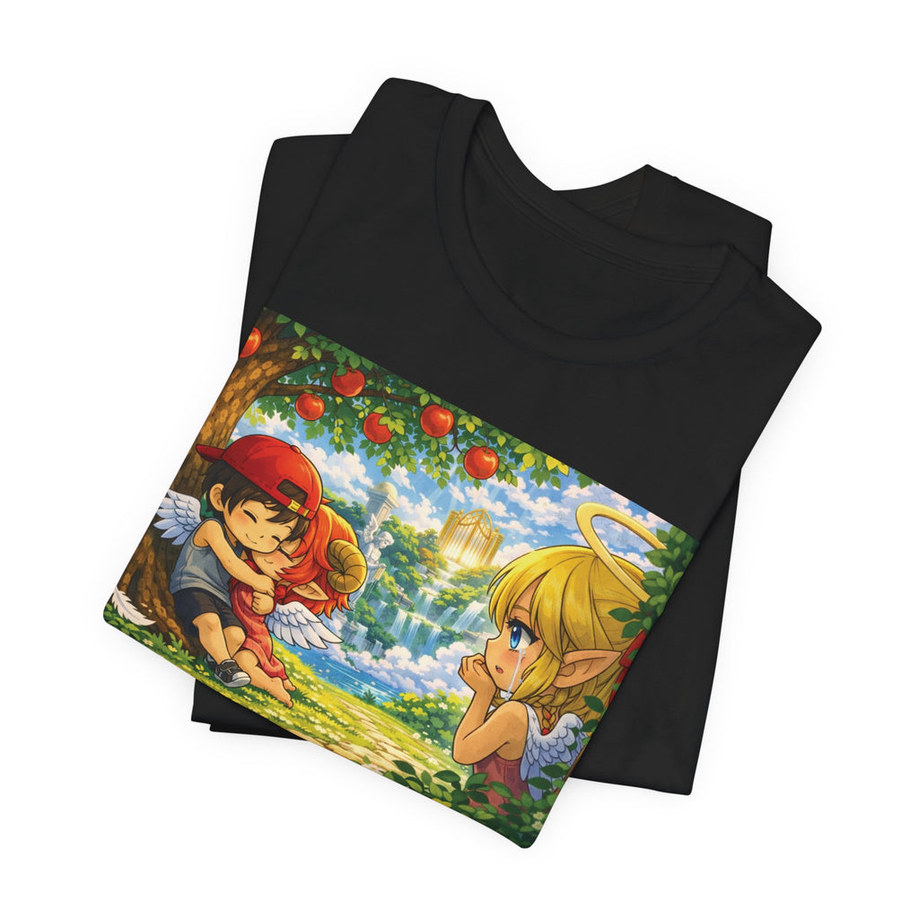 Anime Angel & Friend Graphic Tee — Cute Fantasy Illustration T-...