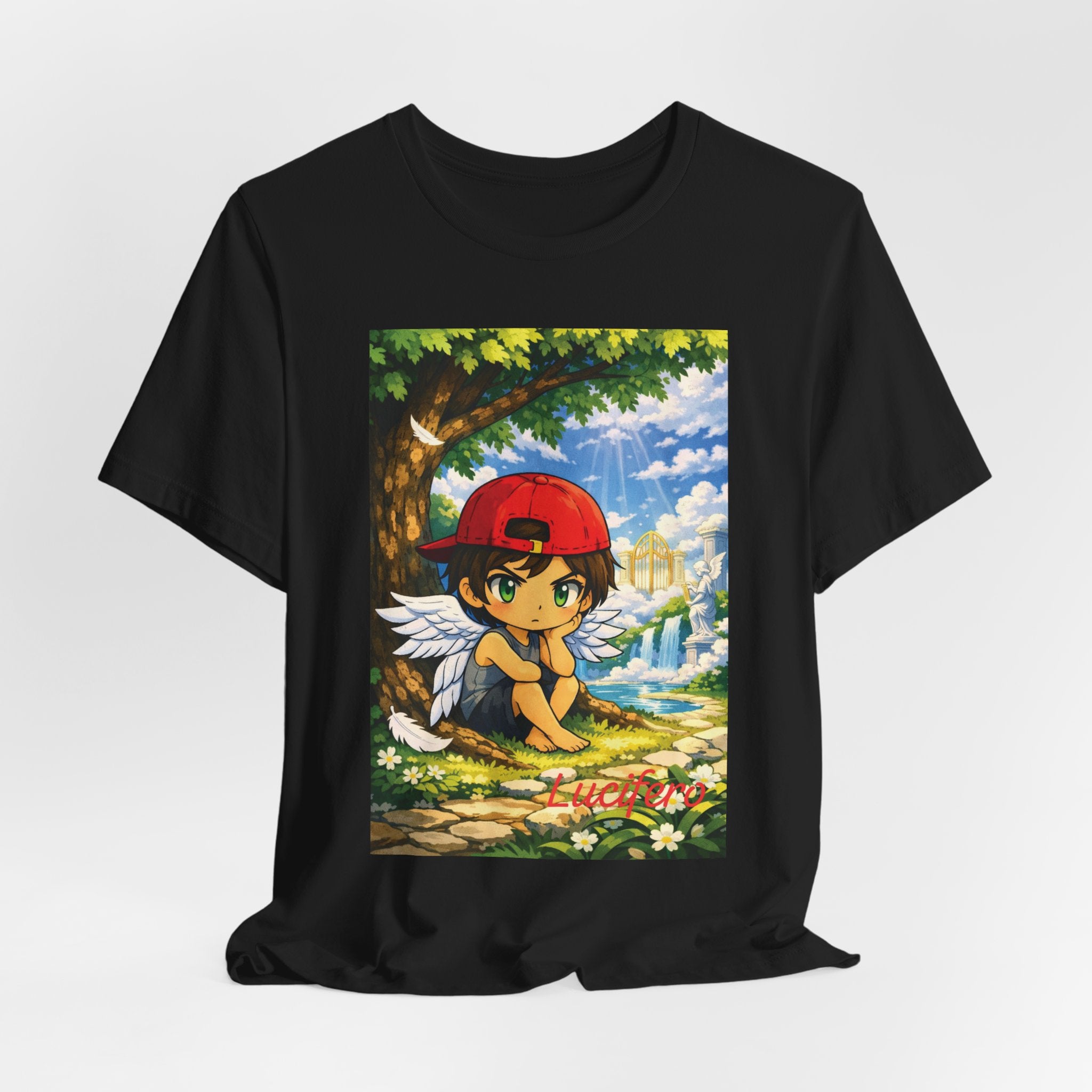Anime Angel & Friend Graphic Tee — Cute Fantasy Illustration T-Shirt