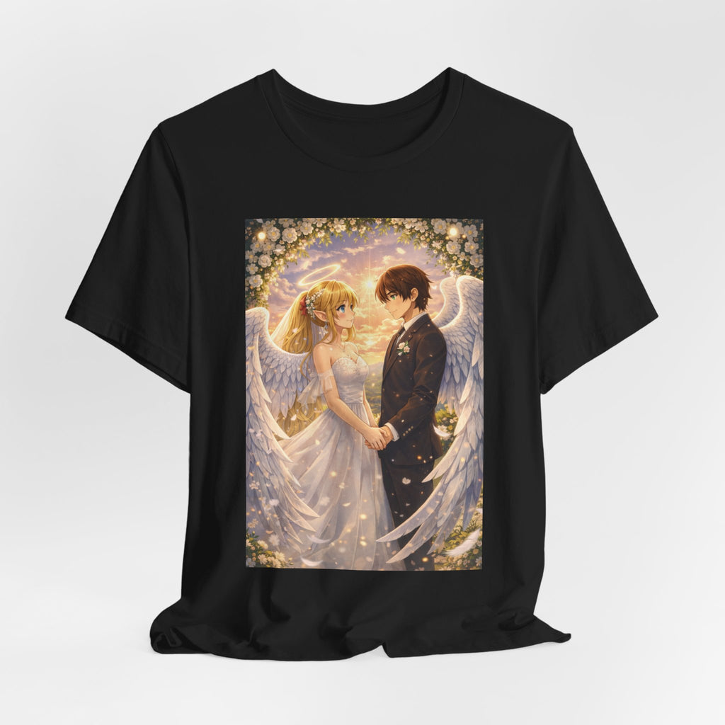 Anime Angel & Friend Graphic Tee — Cute Fantasy Illustration T-Shirt