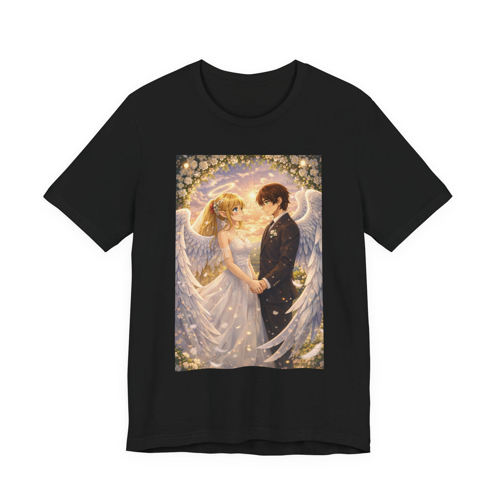 Anime Angel & Friend Graphic Tee — Cute Fantasy Illustration T-Shirt