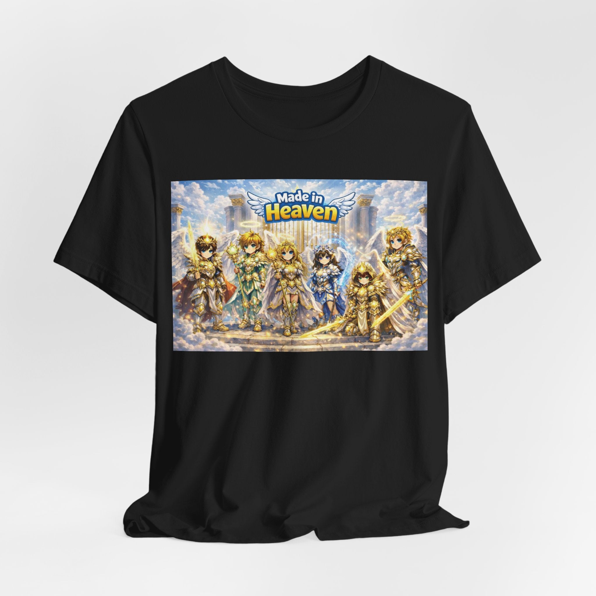 Anime Angel & Friend Graphic Tee — Cute Fantasy Illustration T-Shirt