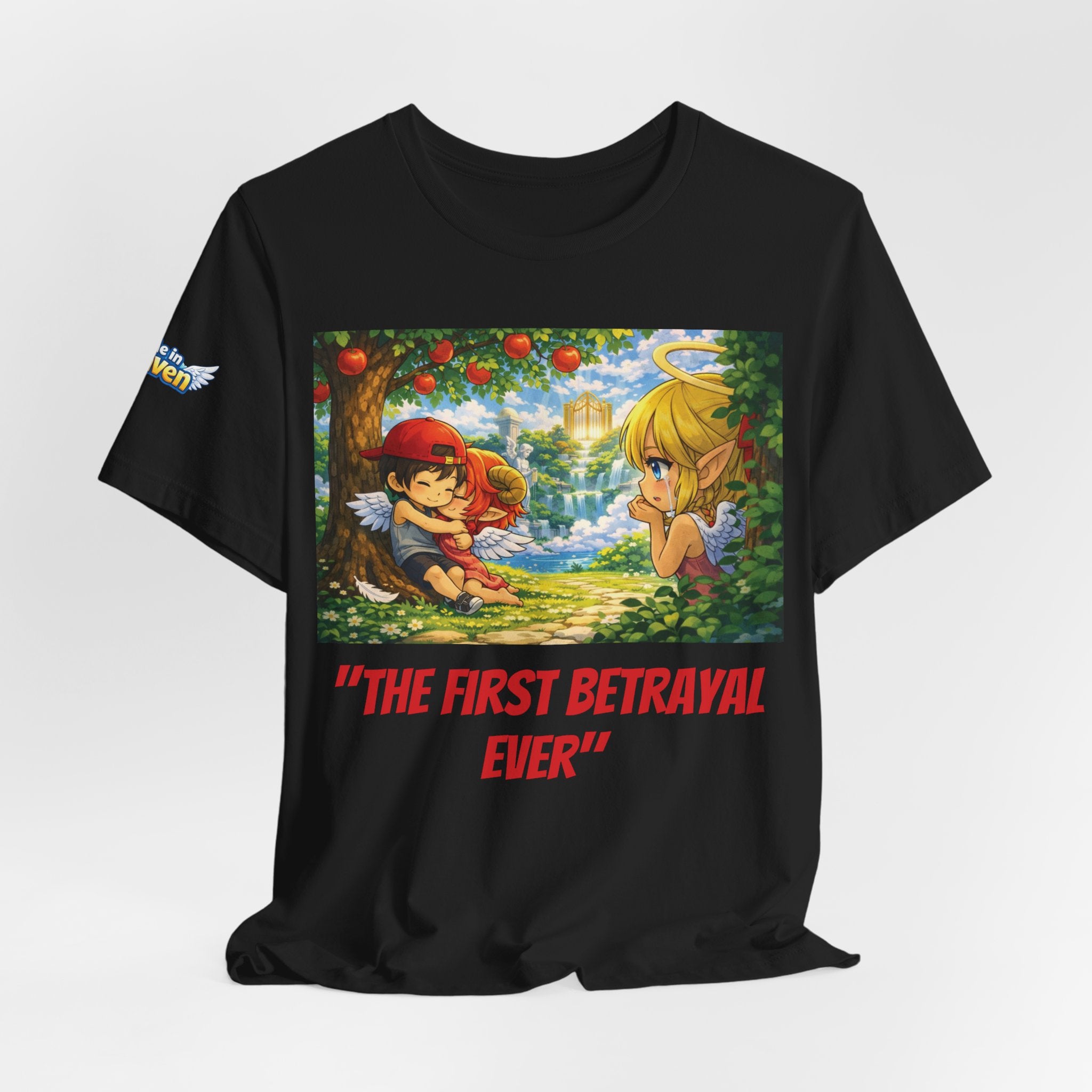 Anime Angel & Friend Graphic Tee — Cute Fantasy Illustration T-...