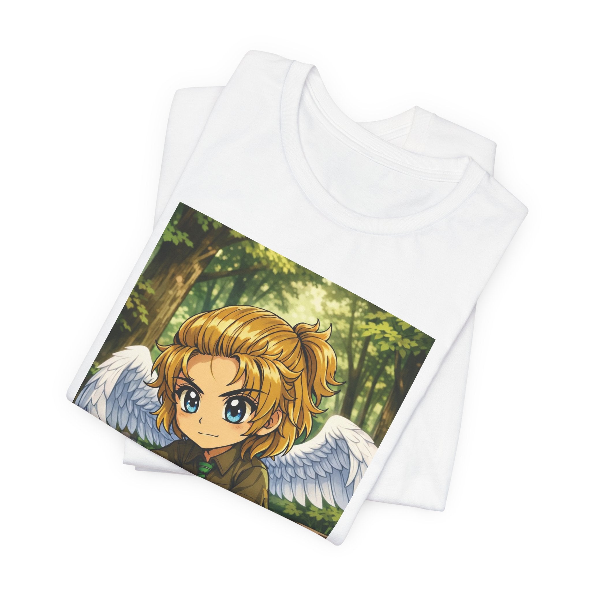 Anime Angel & Friend Graphic Tee — Cute Fantasy Illustration T-Shirt