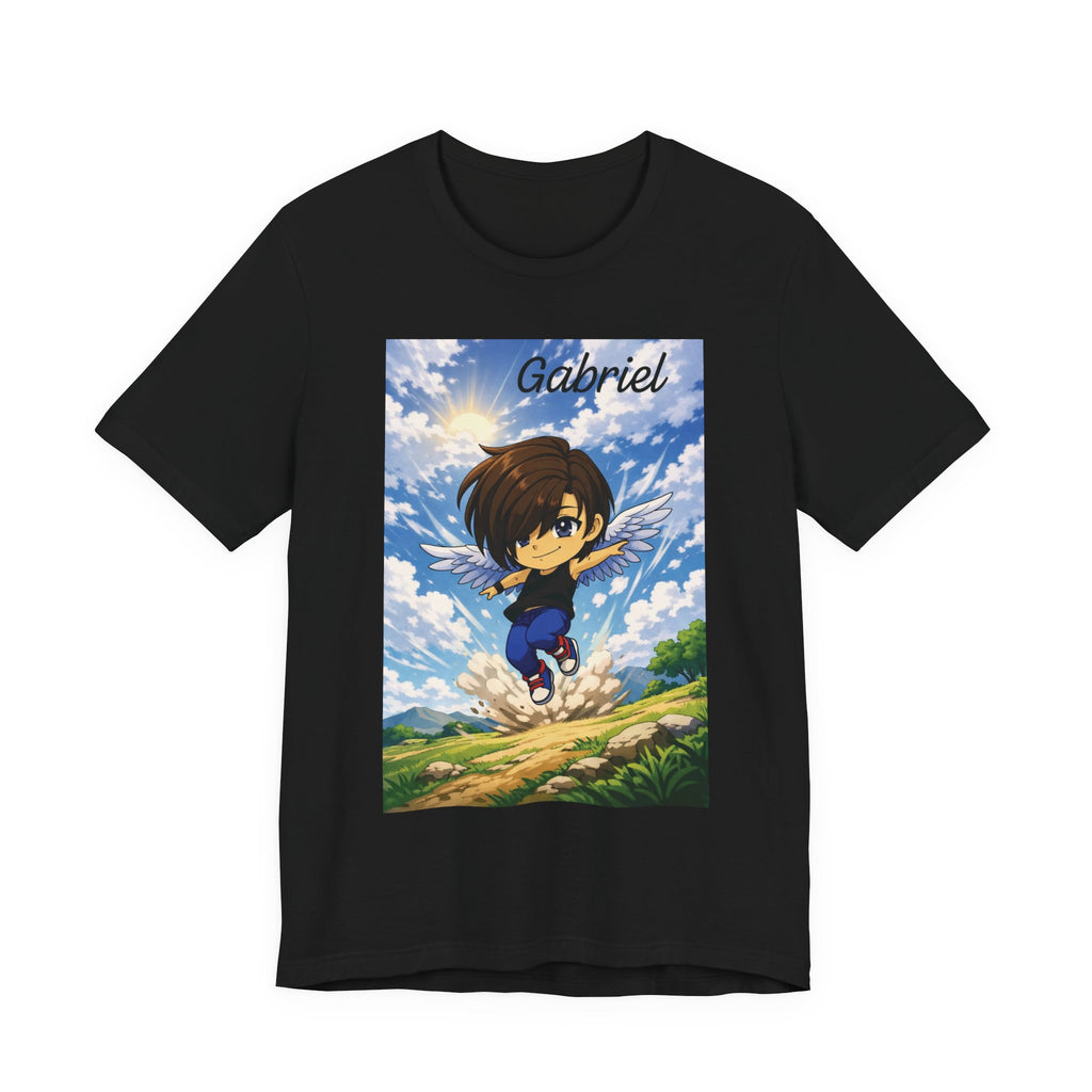 Anime Angel & Friend Graphic Tee — Cute Fantasy Illustration T-Shirt