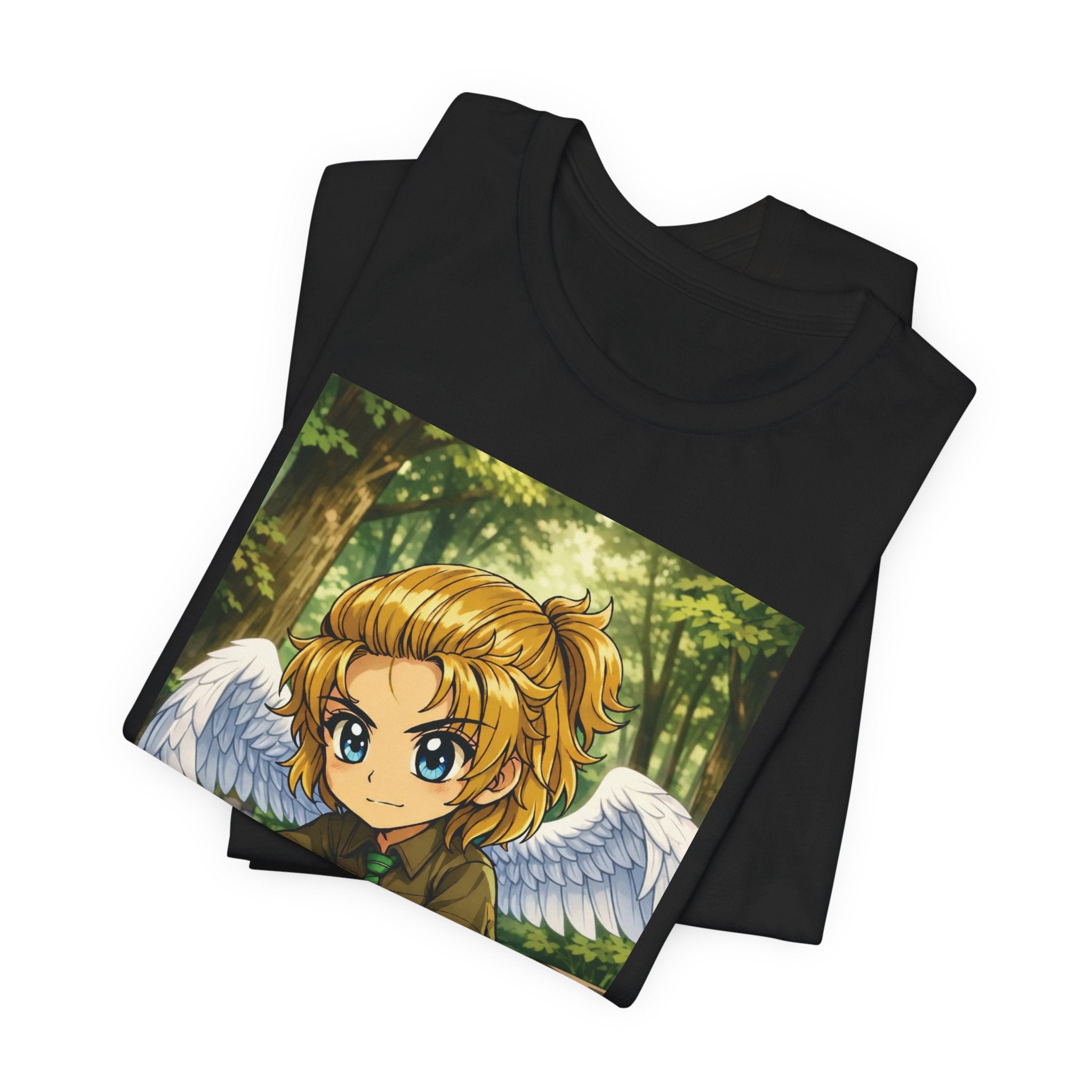 Anime Angel & Friend Graphic Tee — Cute Fantasy Illustration T-Shirt