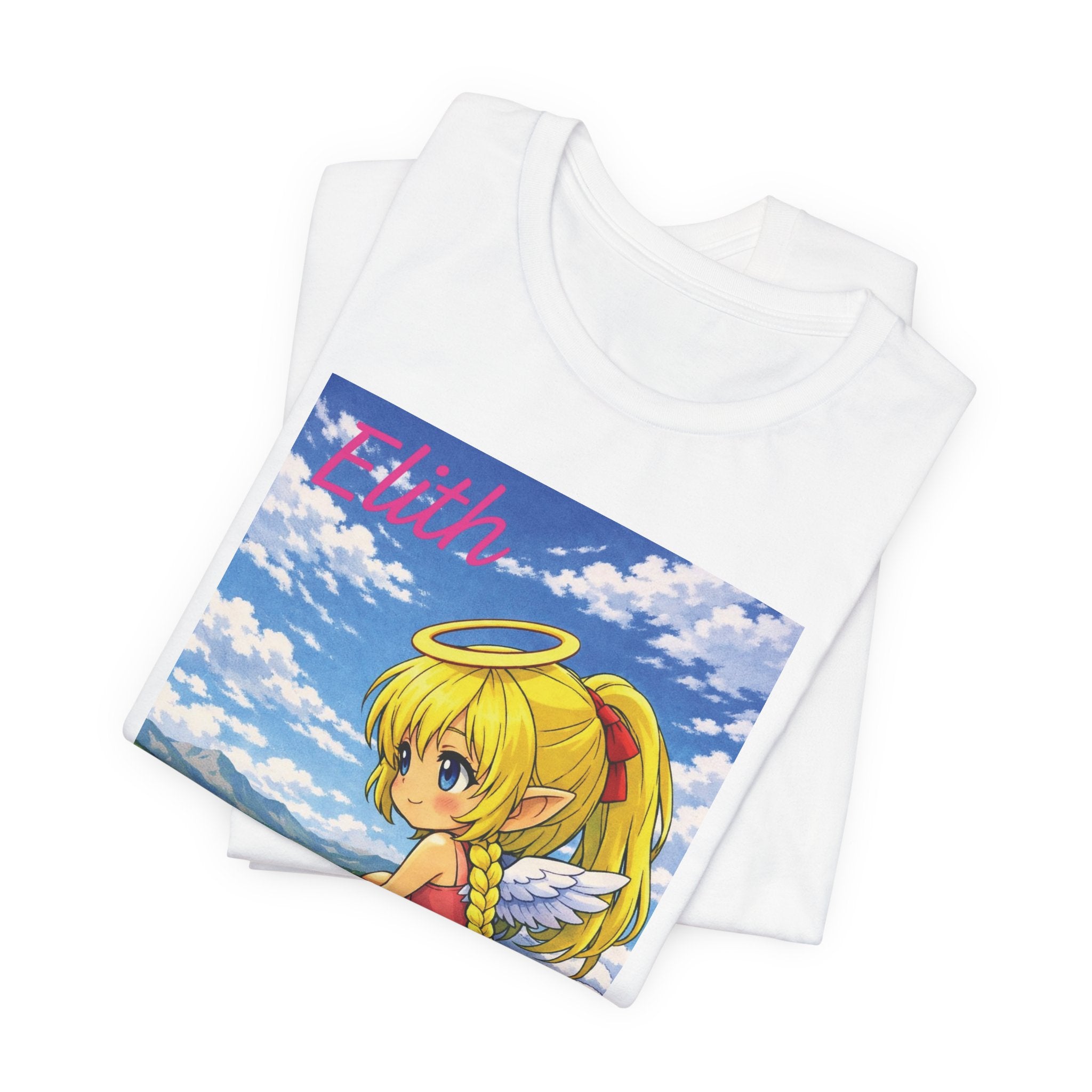 Anime Angel & Friend Graphic Tee — Cute Fantasy Illustration T-Shirt