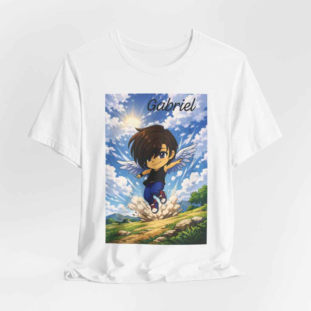Anime Angel & Friend Graphic Tee — Cute Fantasy Illustration T-Shirt