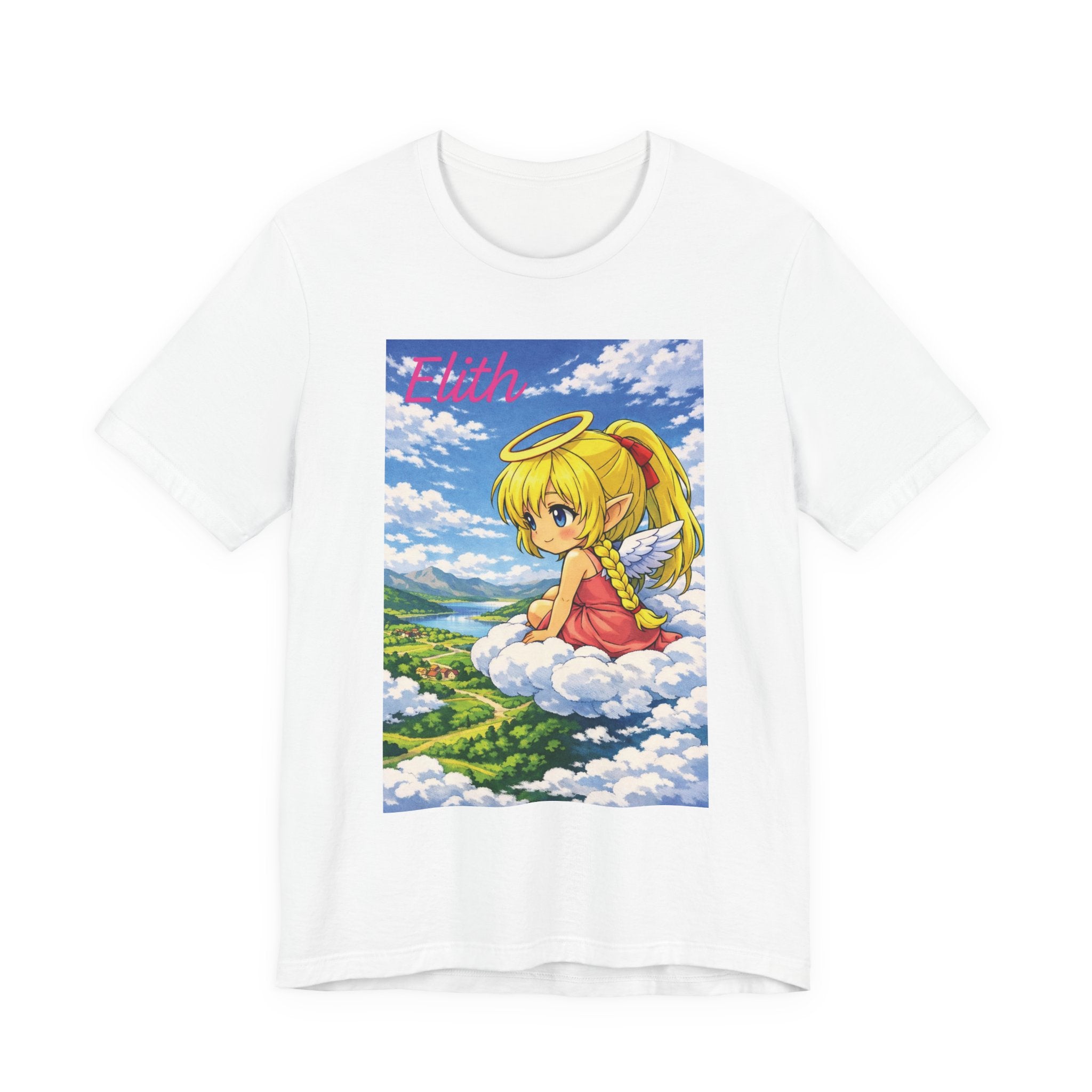 Anime Angel & Friend Graphic Tee — Cute Fantasy Illustration T-Shirt