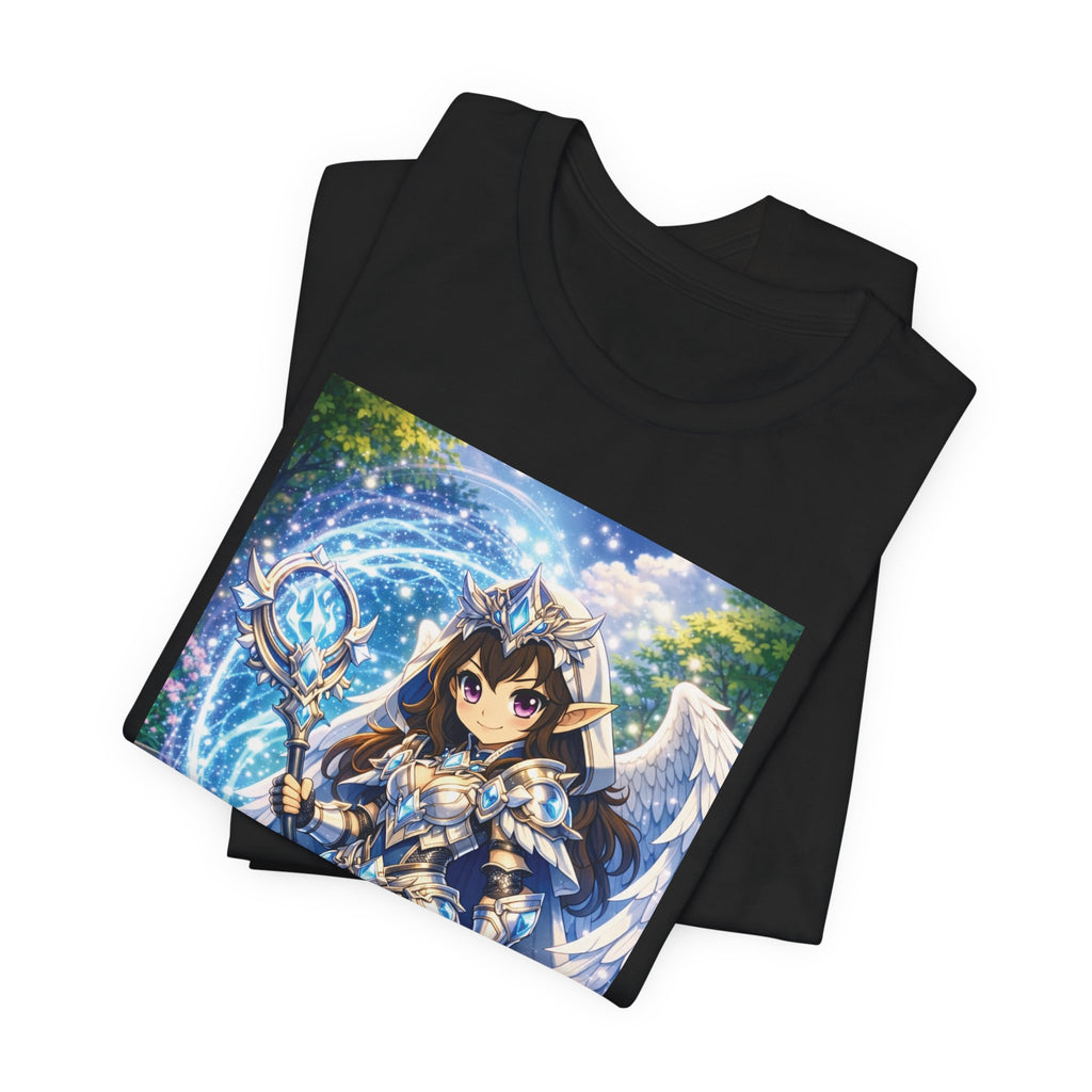 Anime Angel & Friend Graphic Tee — Cute Fantasy Illustration T-Shirt