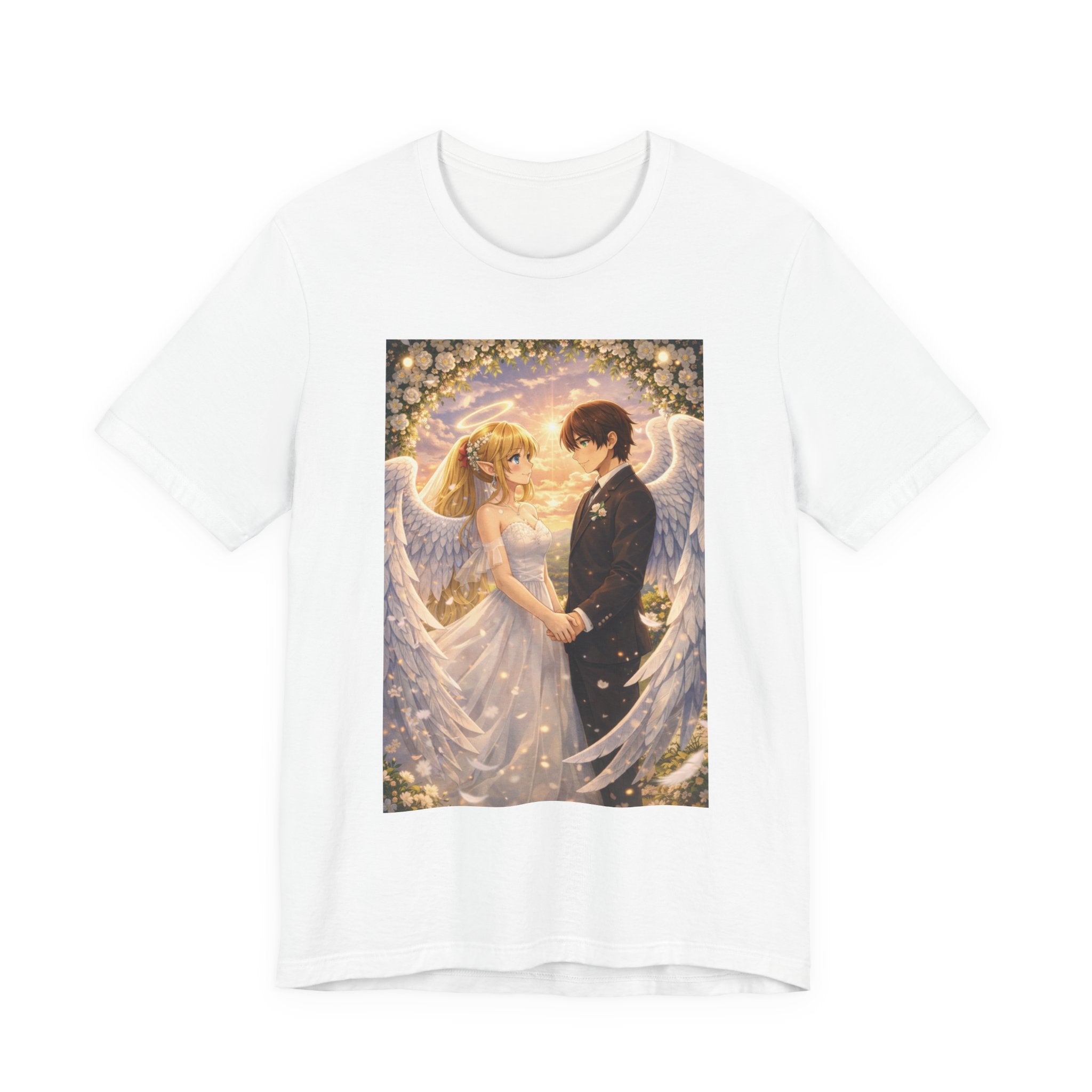 Anime Angel & Friend Graphic Tee — Cute Fantasy Illustration T-Shirt