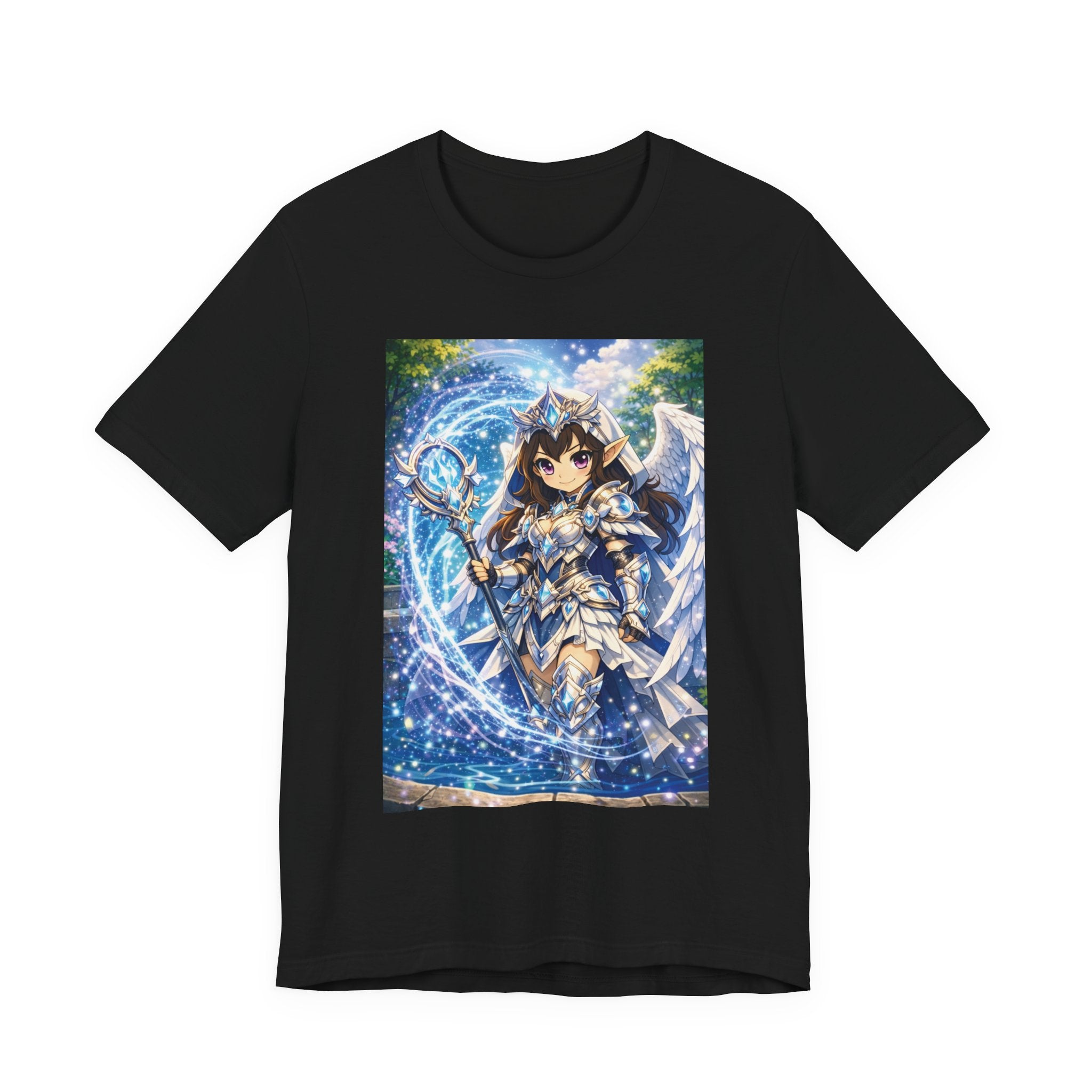 Anime Angel & Friend Graphic Tee — Cute Fantasy Illustration T-Shirt