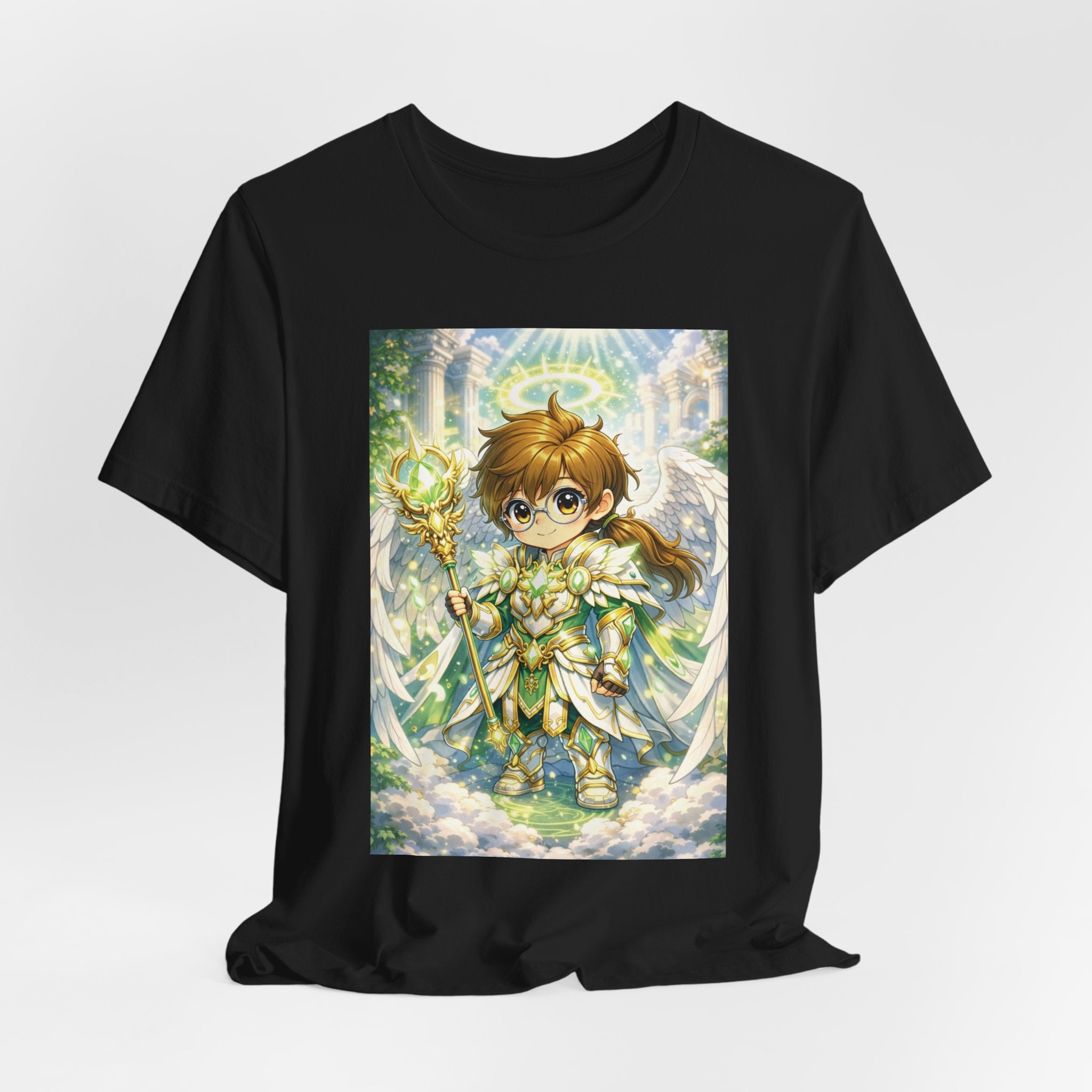 Anime Angel & Friend Graphic Tee — Cute Fantasy Illustration T-Shirt