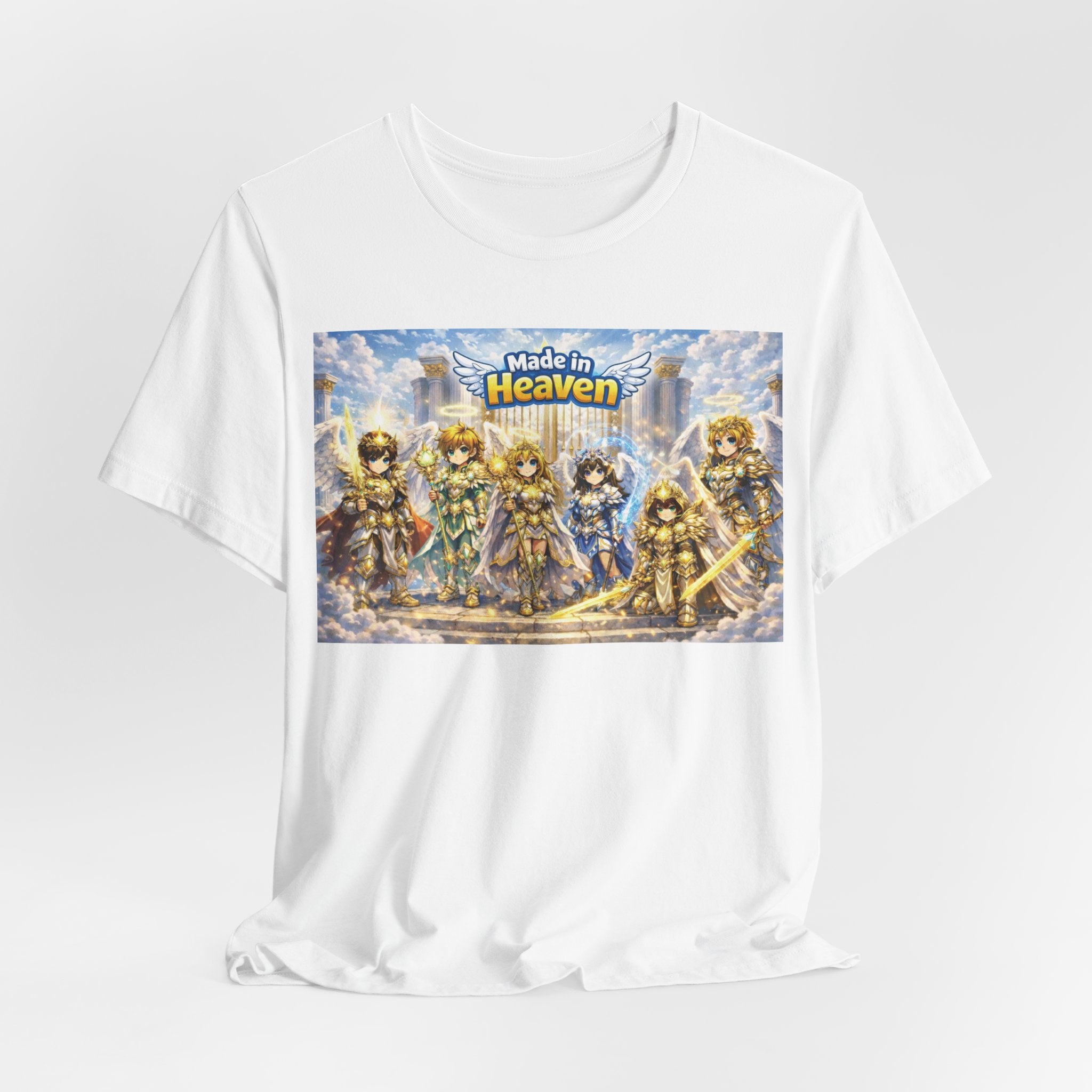 Anime Angel & Friend Graphic Tee — Cute Fantasy Illustration T-Shirt