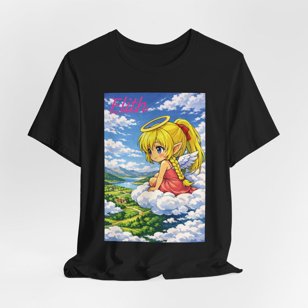 Anime Angel & Friend Graphic Tee — Cute Fantasy Illustration T-Shirt