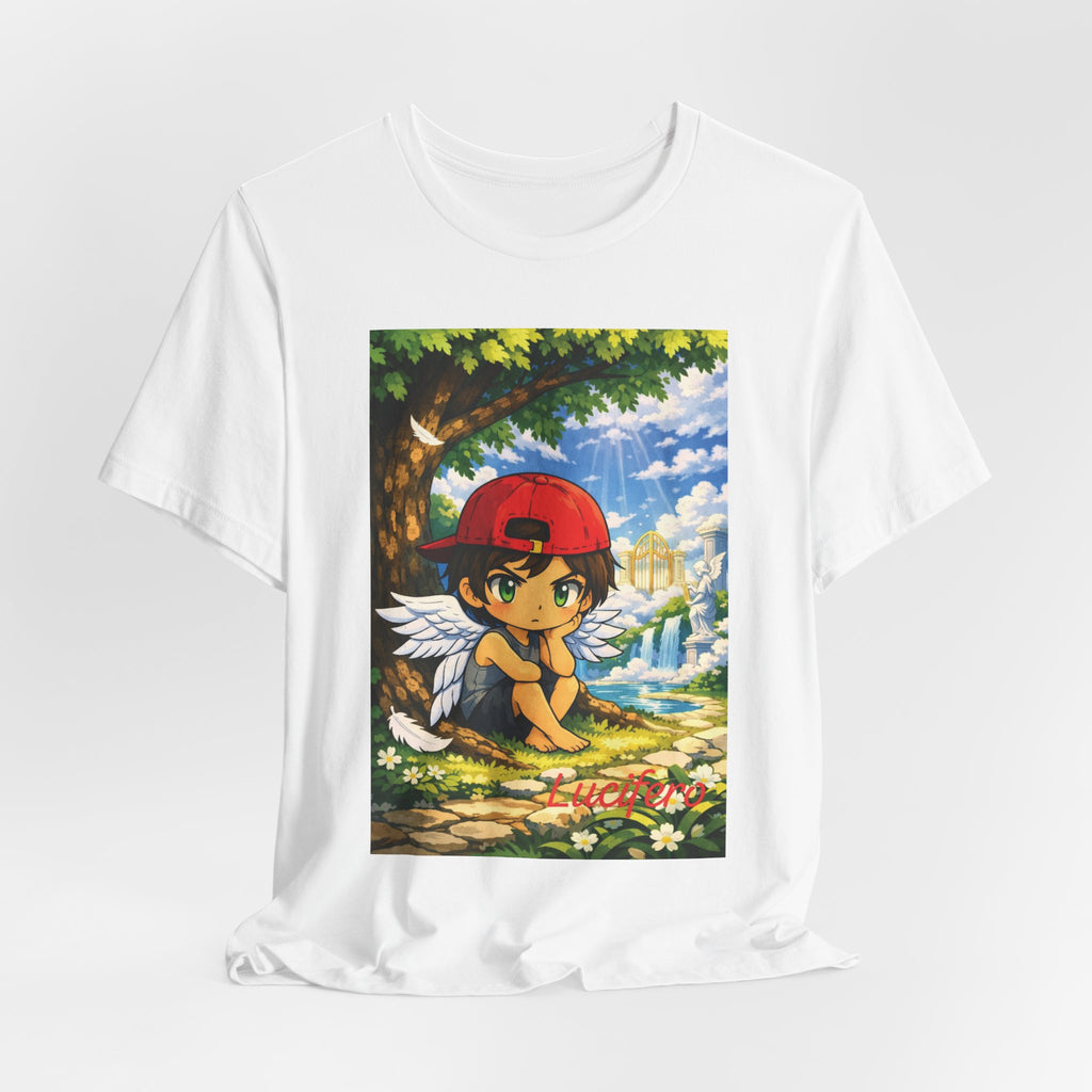 Anime Angel & Friend Graphic Tee — Cute Fantasy Illustration T-Shirt