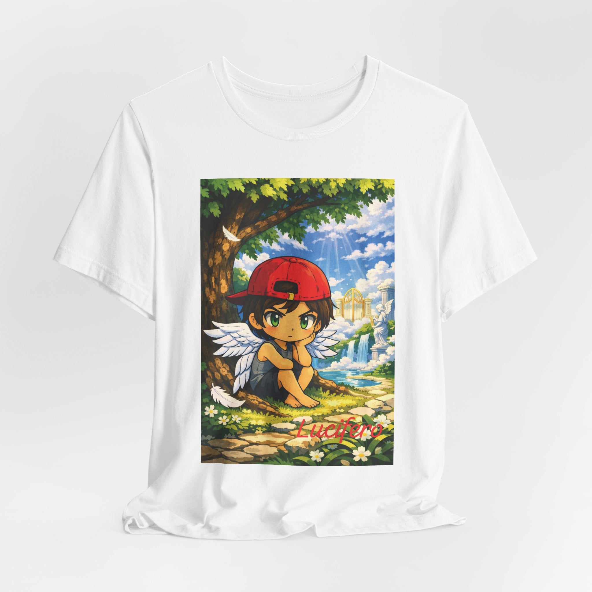 Anime Angel & Friend Graphic Tee — Cute Fantasy Illustration T-Shirt