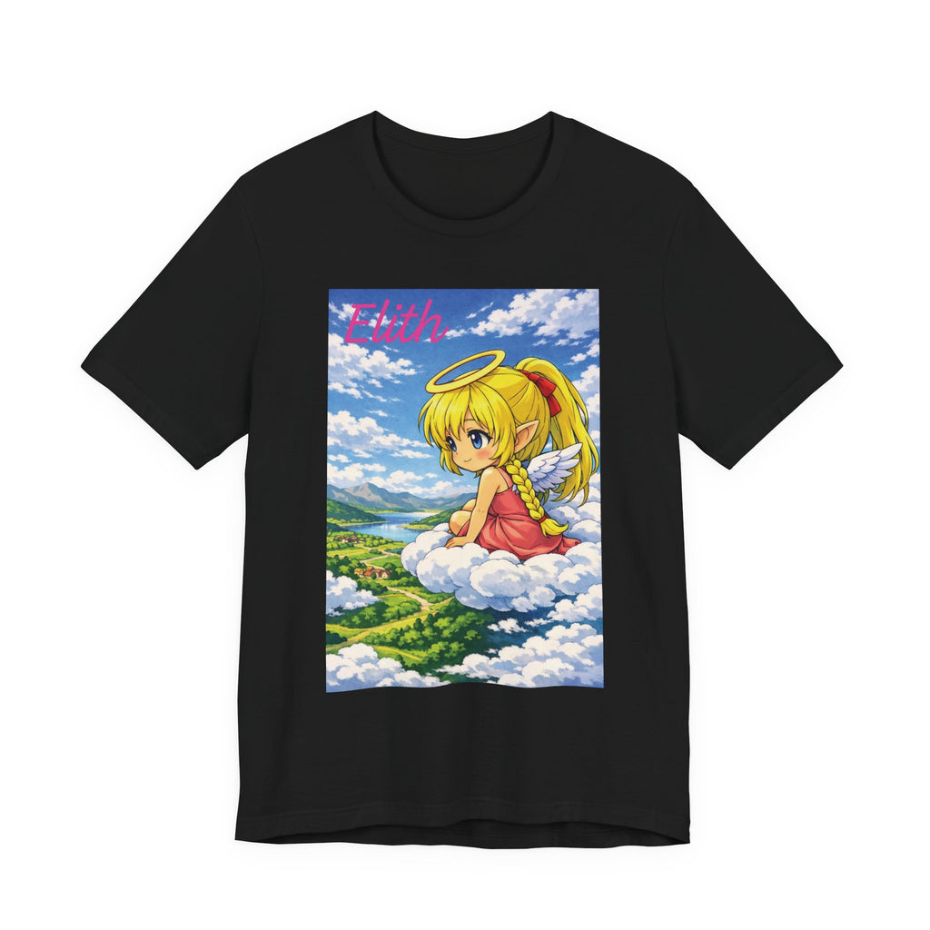 Anime Angel & Friend Graphic Tee — Cute Fantasy Illustration T-Shirt