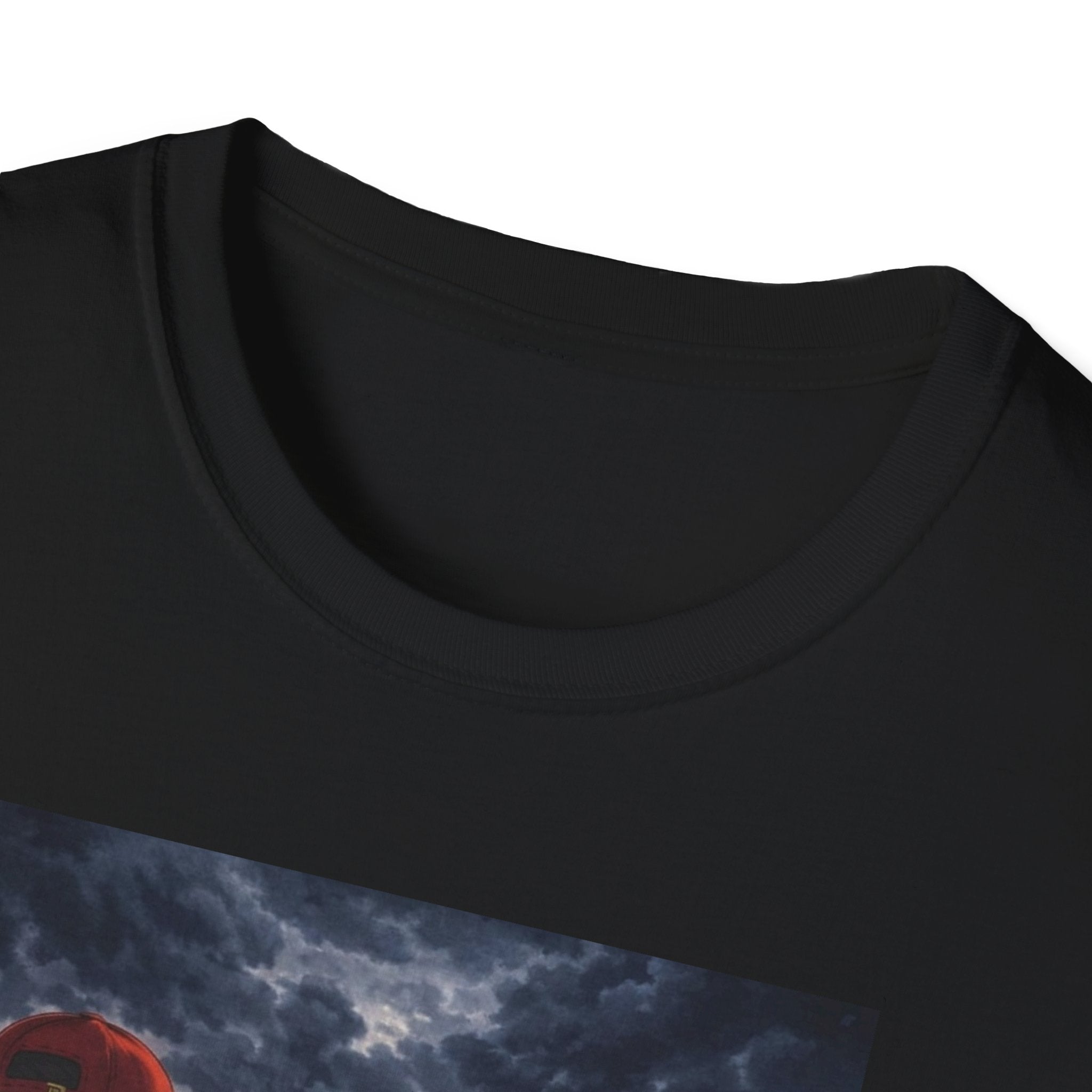 Anime Fantasy T-Shirt — Winged Child and Guardian Cottage Scene