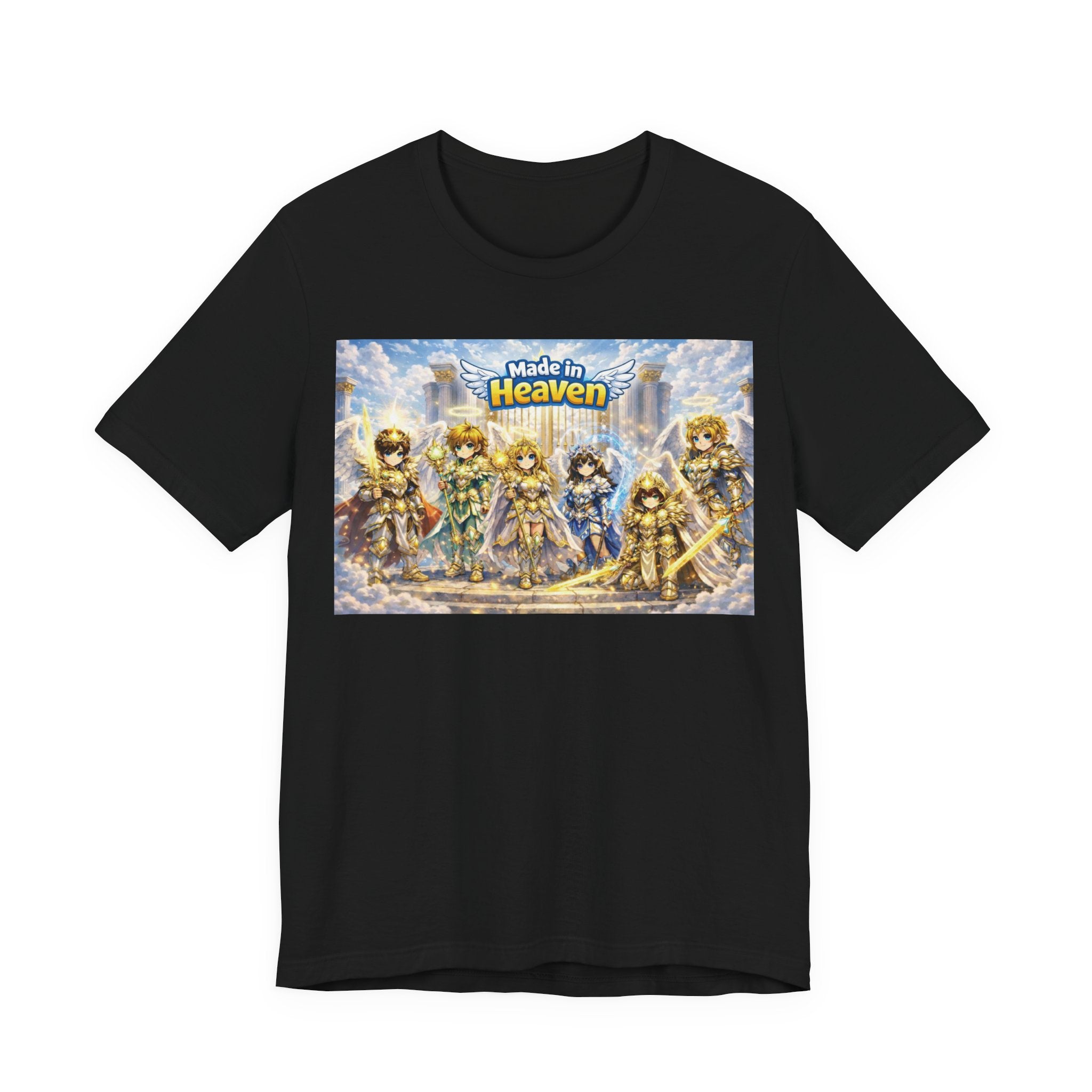 Anime Angel & Friend Graphic Tee — Cute Fantasy Illustration T-Shirt