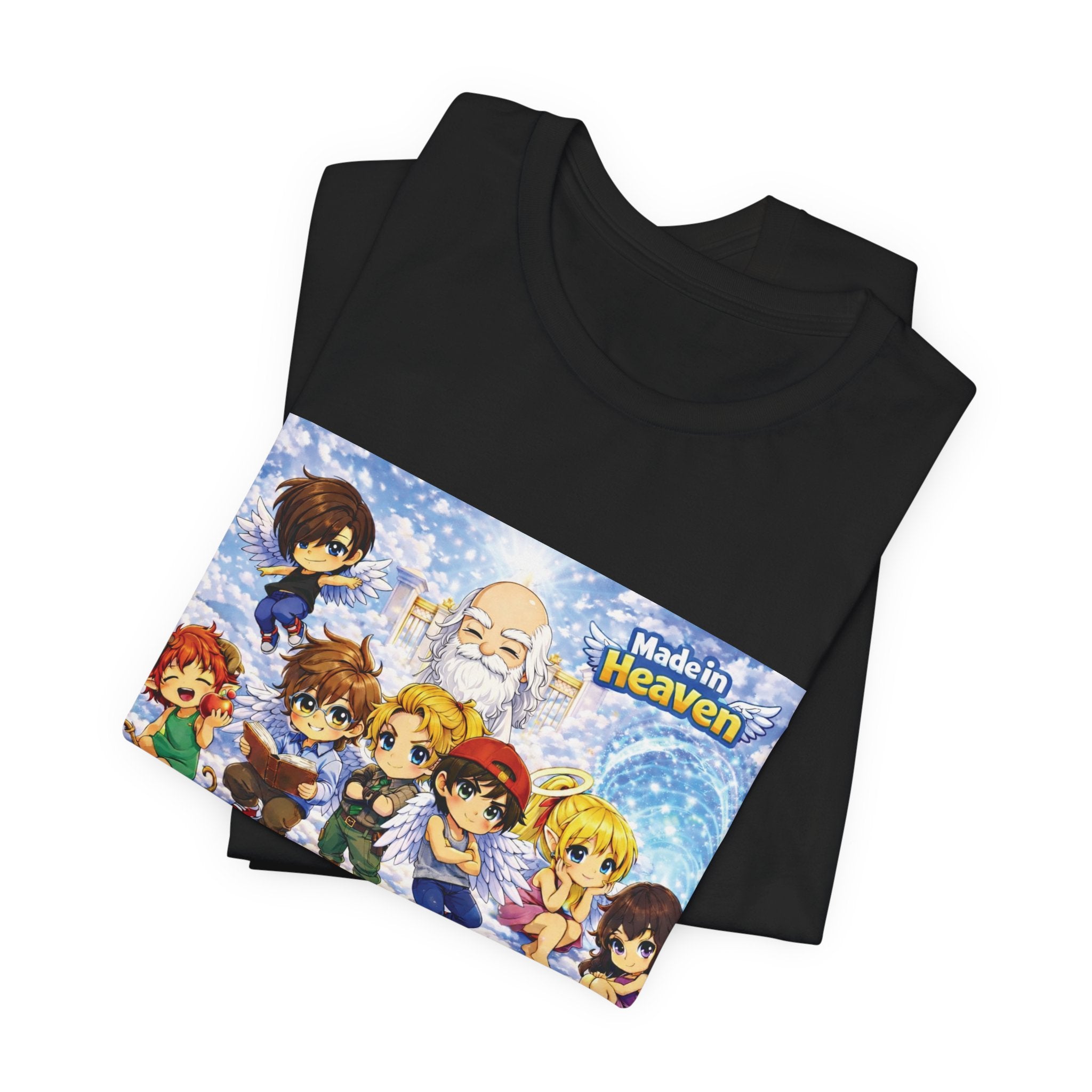 Anime Angel & Friend Graphic Tee — Cute Fantasy Illustration T-Shirt