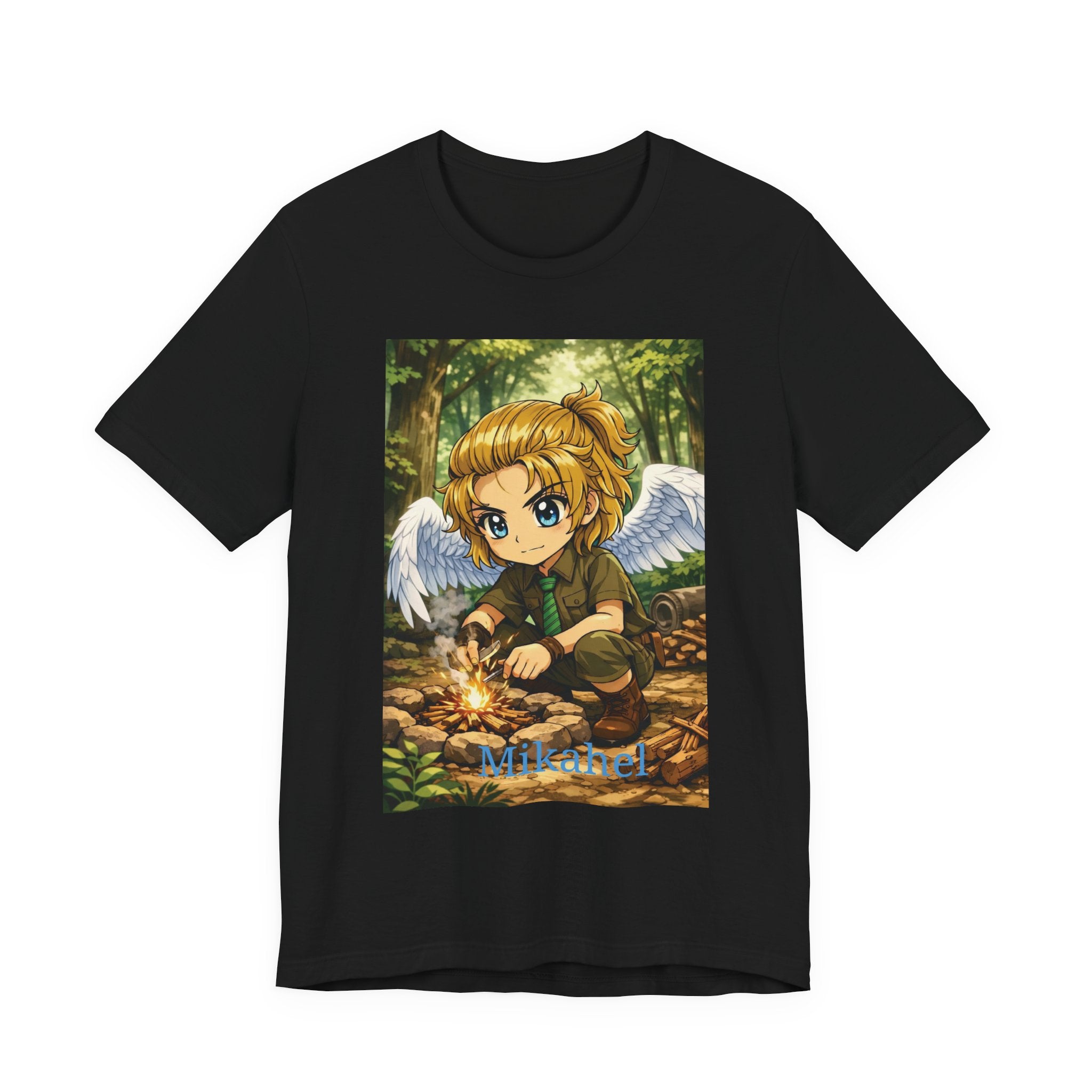 Anime Angel & Friend Graphic Tee — Cute Fantasy Illustration T-Shirt
