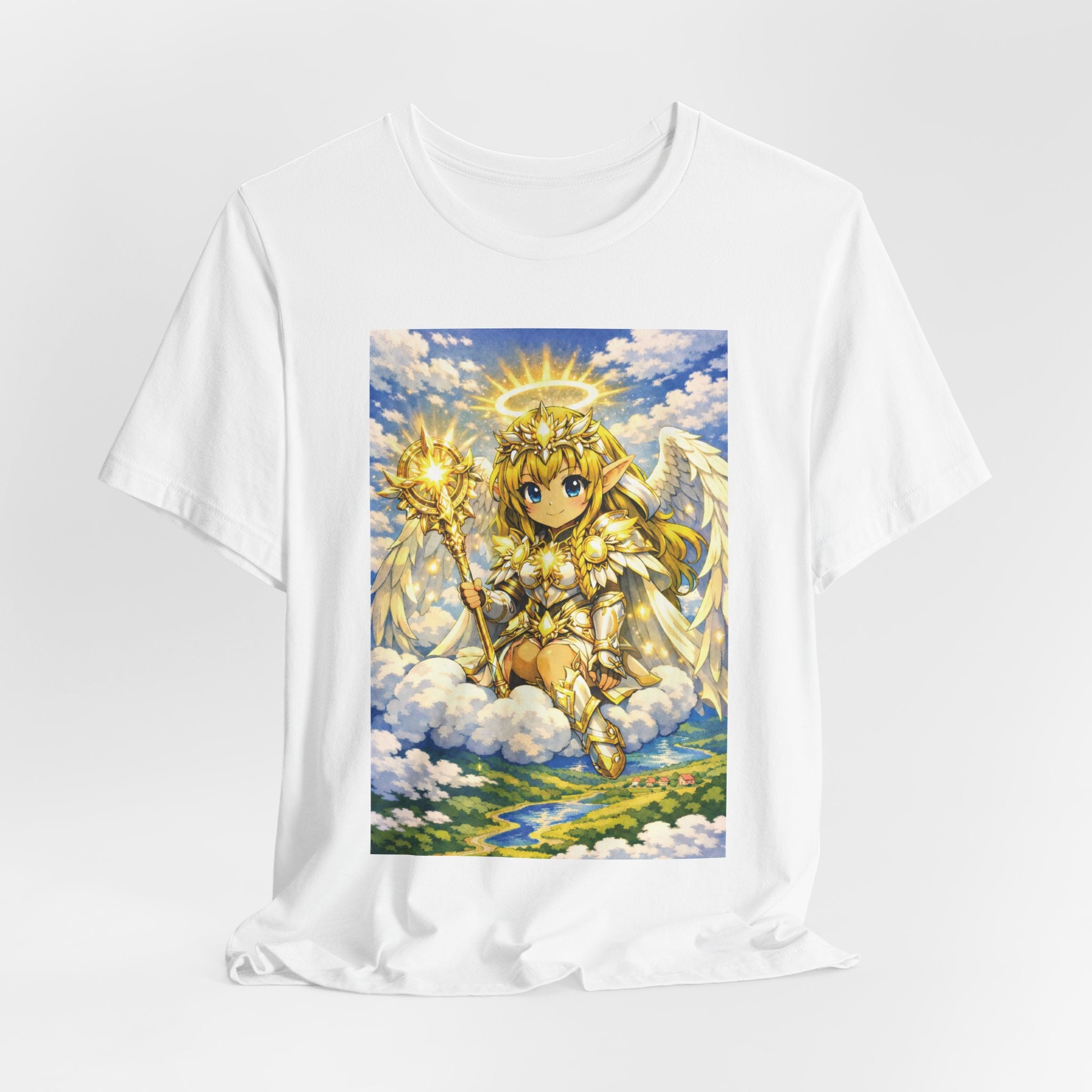 Anime Angel & Friend Graphic Tee — Cute Fantasy Illustration T-Shirt