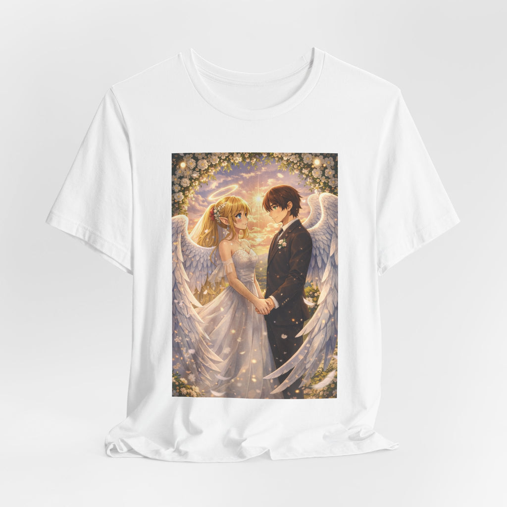 Anime Angel & Friend Graphic Tee — Cute Fantasy Illustration T-Shirt