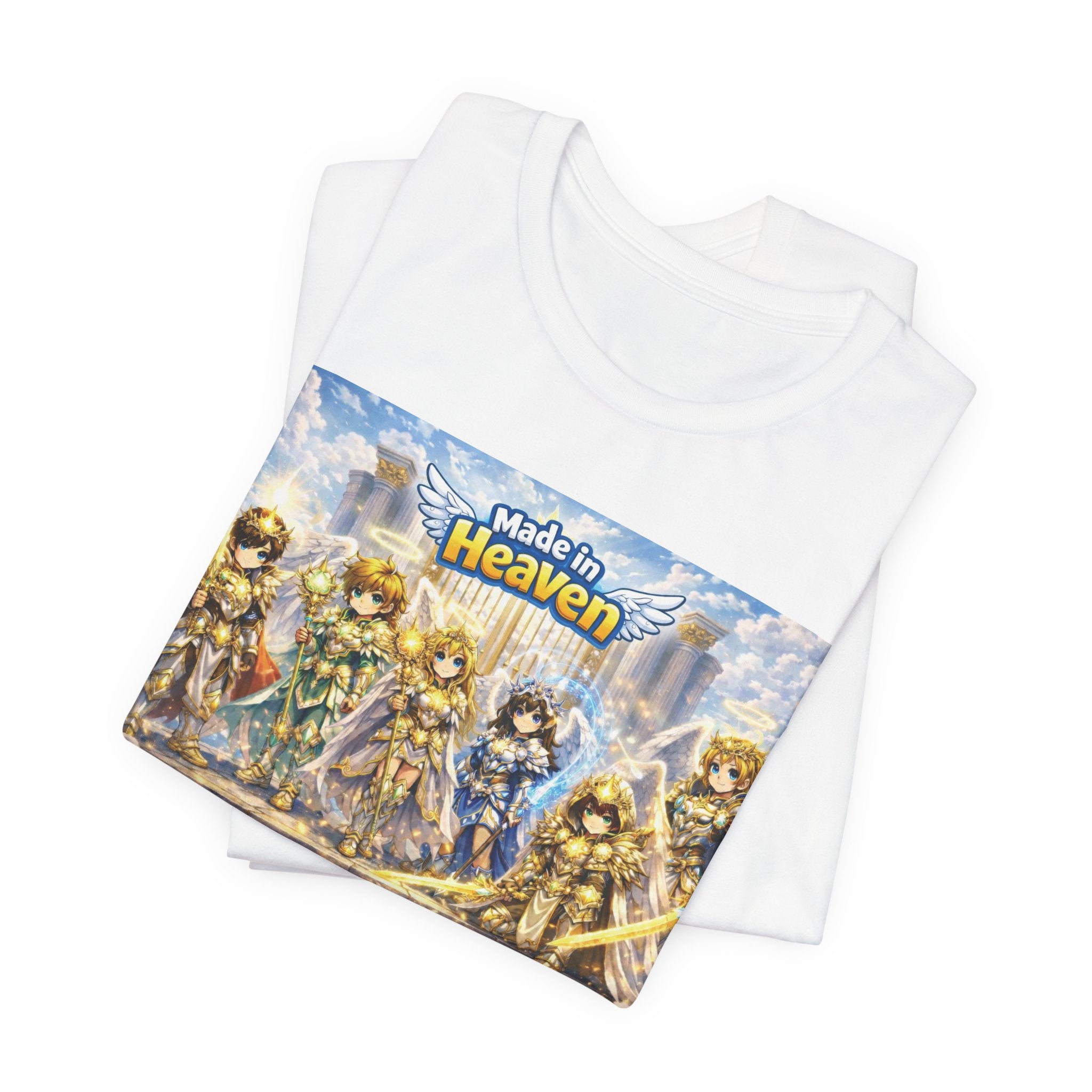 Anime Angel & Friend Graphic Tee — Cute Fantasy Illustration T-Shirt