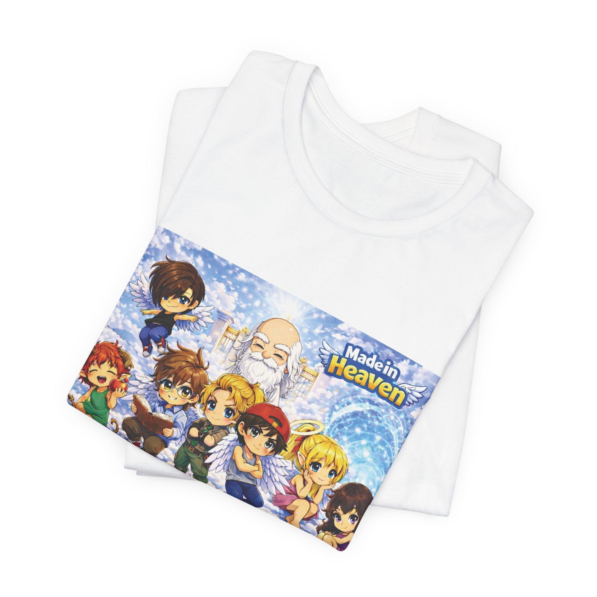 Anime Angel & Friend Graphic Tee — Cute Fantasy Illustration T-Shirt