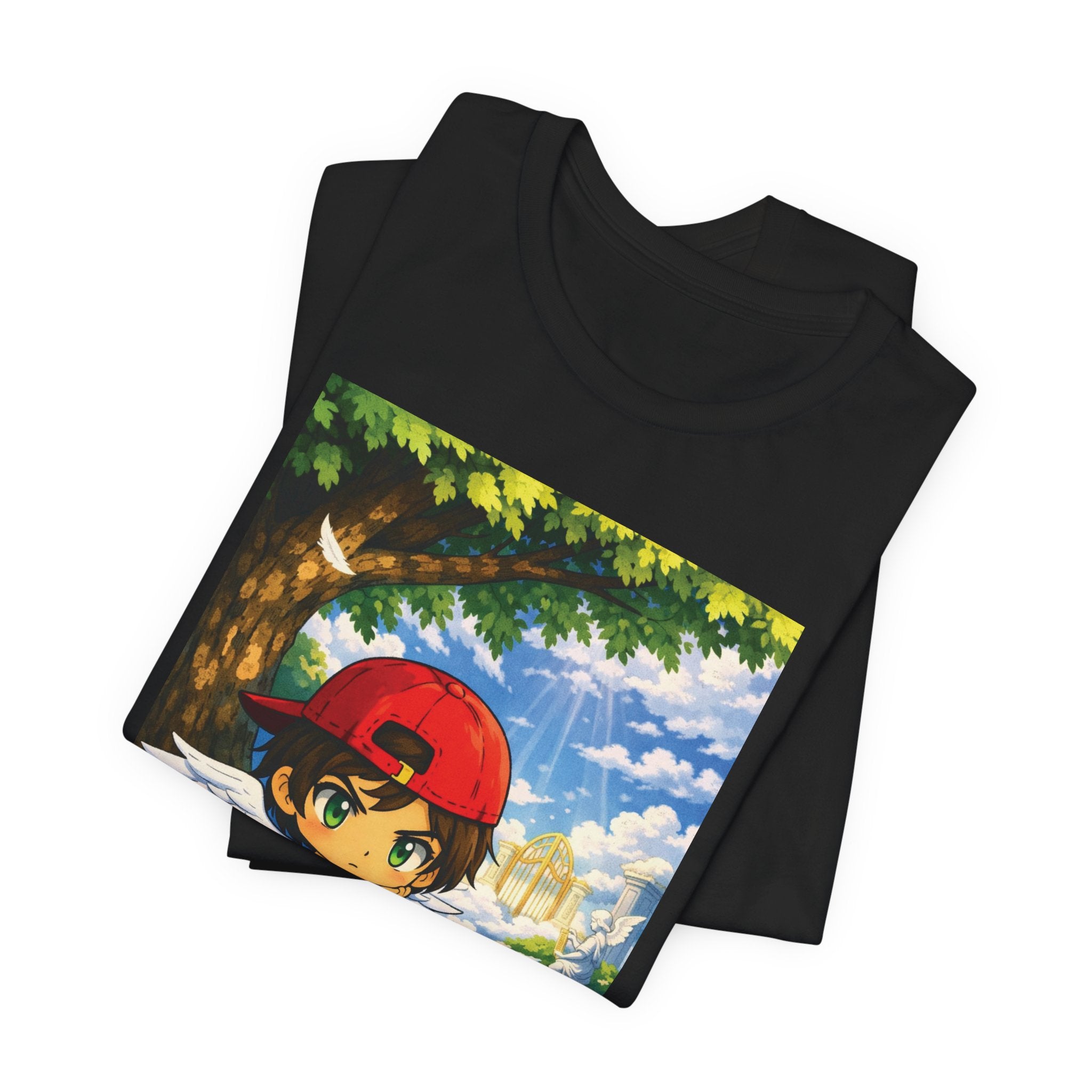 Anime Angel & Friend Graphic Tee — Cute Fantasy Illustration T-Shirt