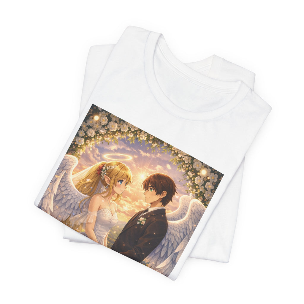 Anime Angel & Friend Graphic Tee — Cute Fantasy Illustration T-Shirt