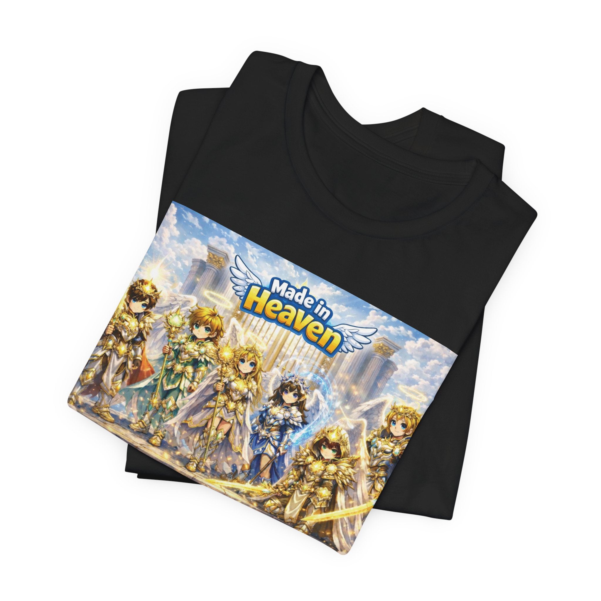 Anime Angel & Friend Graphic Tee — Cute Fantasy Illustration T-Shirt