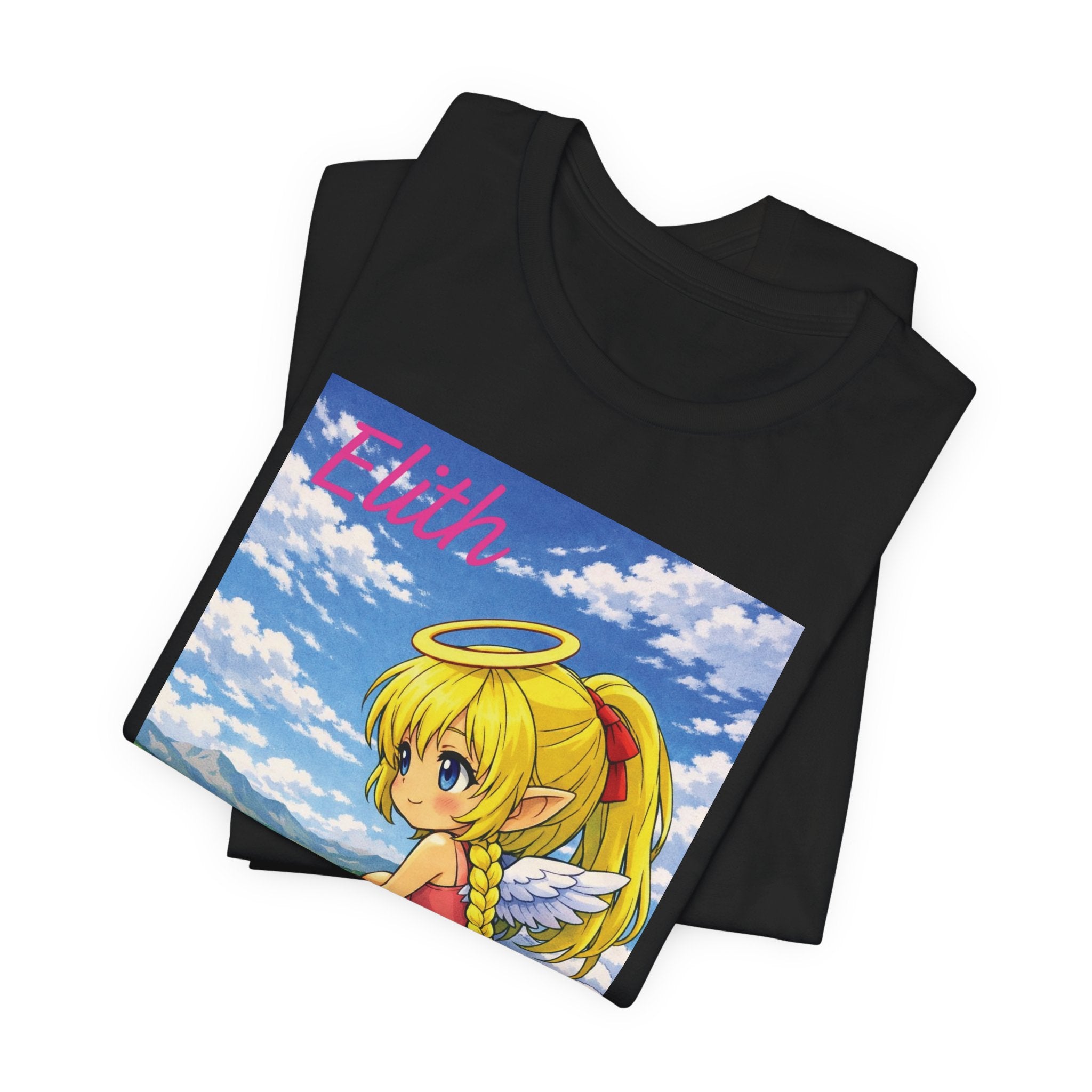 Anime Angel & Friend Graphic Tee — Cute Fantasy Illustration T-Shirt