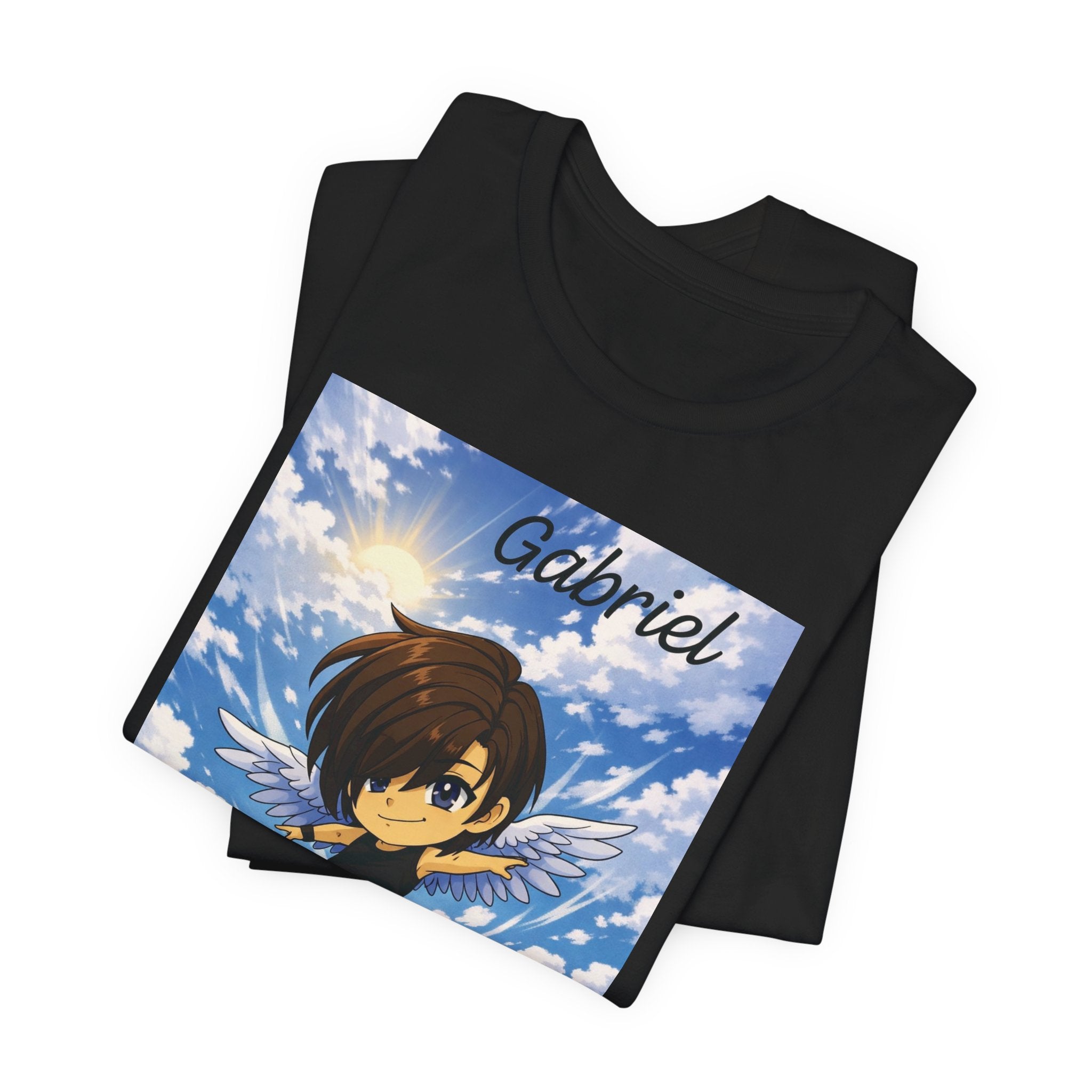 Anime Angel & Friend Graphic Tee — Cute Fantasy Illustration T-Shirt