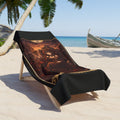 The Empress Tarot Beach Towel — Gothic Demon Card Design, Occult Bath & Pool Towel