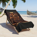 The Hierophant Tarot Beach Towel — Gothic Demon Card Design, Occult Bath & Pool Towel