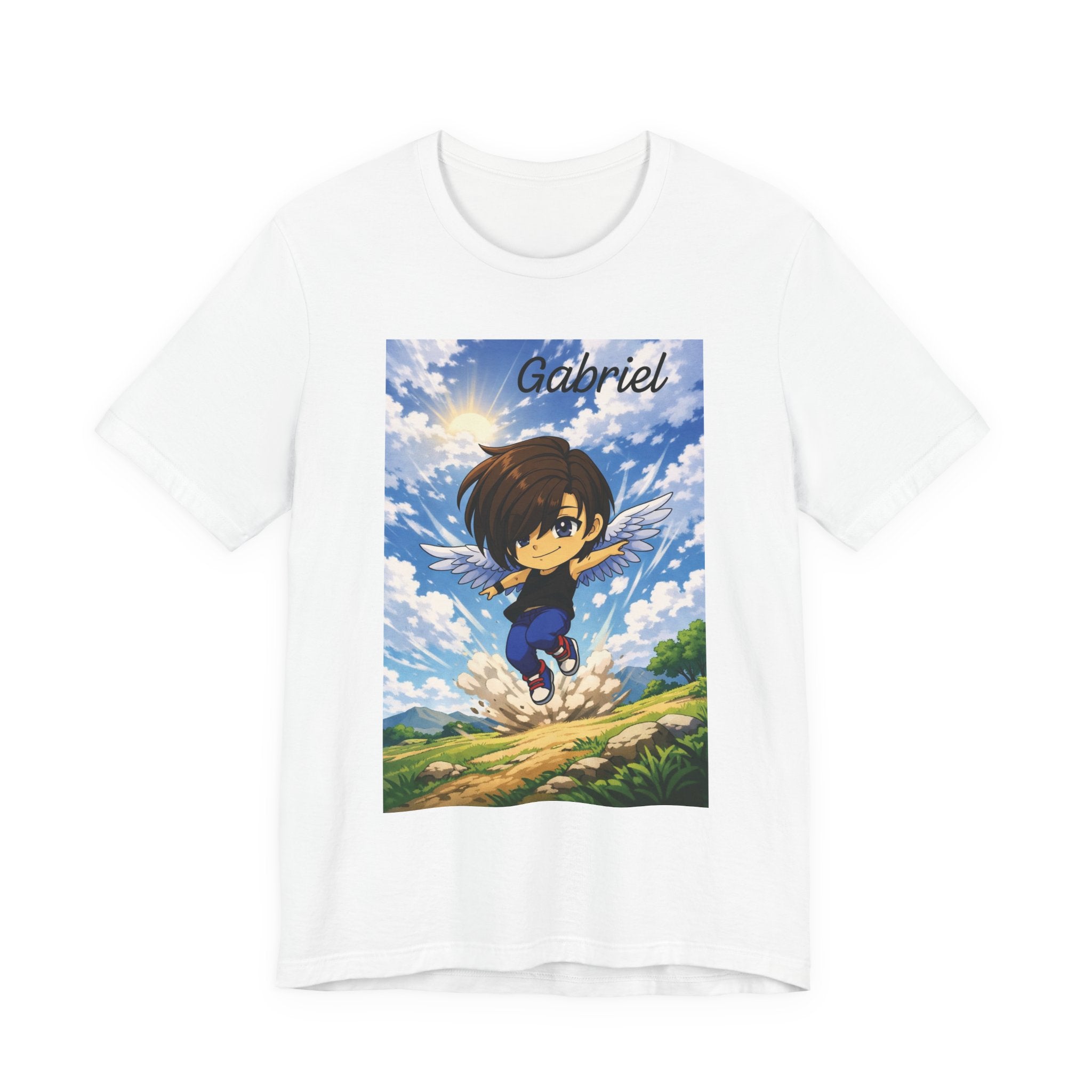 Anime Angel & Friend Graphic Tee — Cute Fantasy Illustration T-Shirt