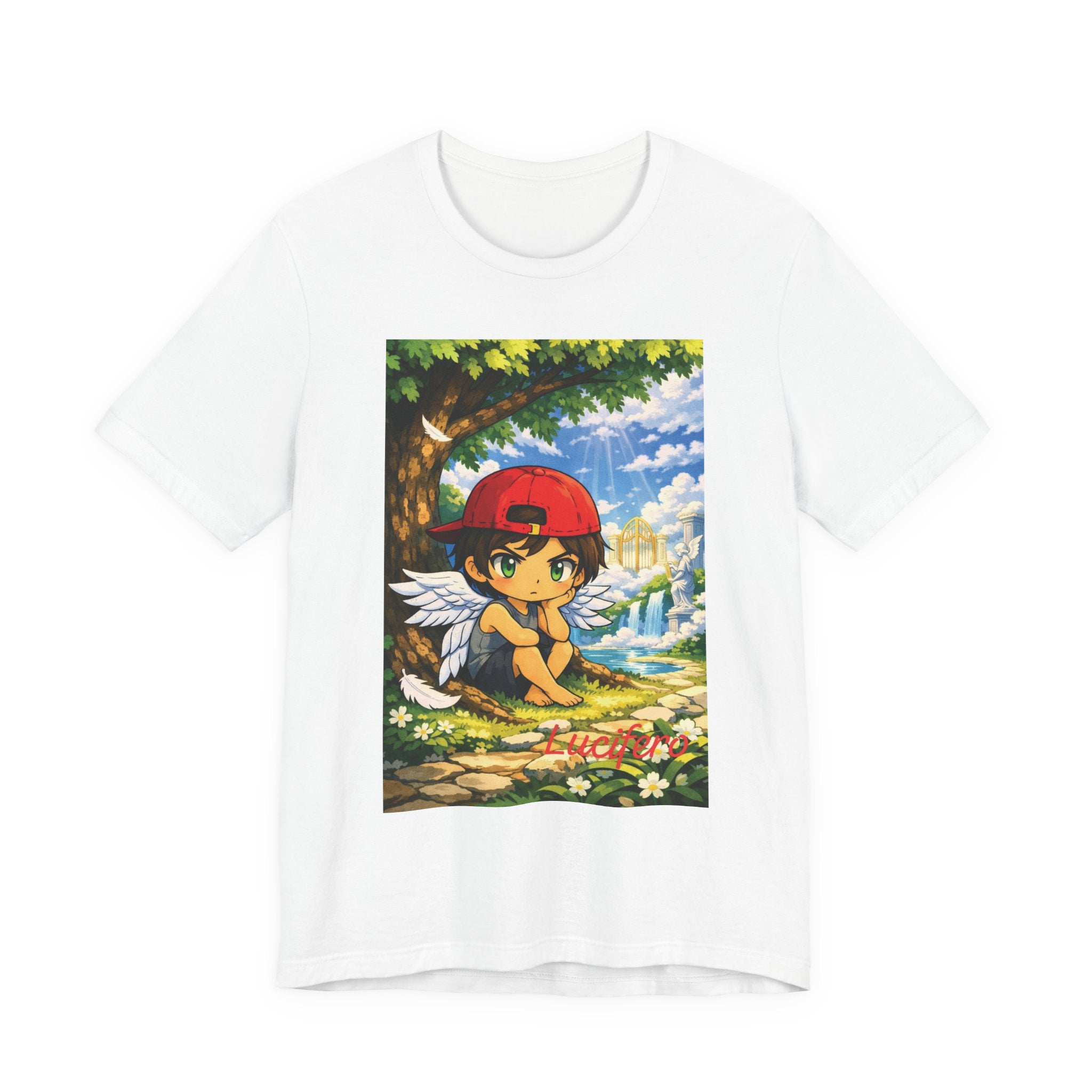 Anime Angel & Friend Graphic Tee — Cute Fantasy Illustration T-Shirt