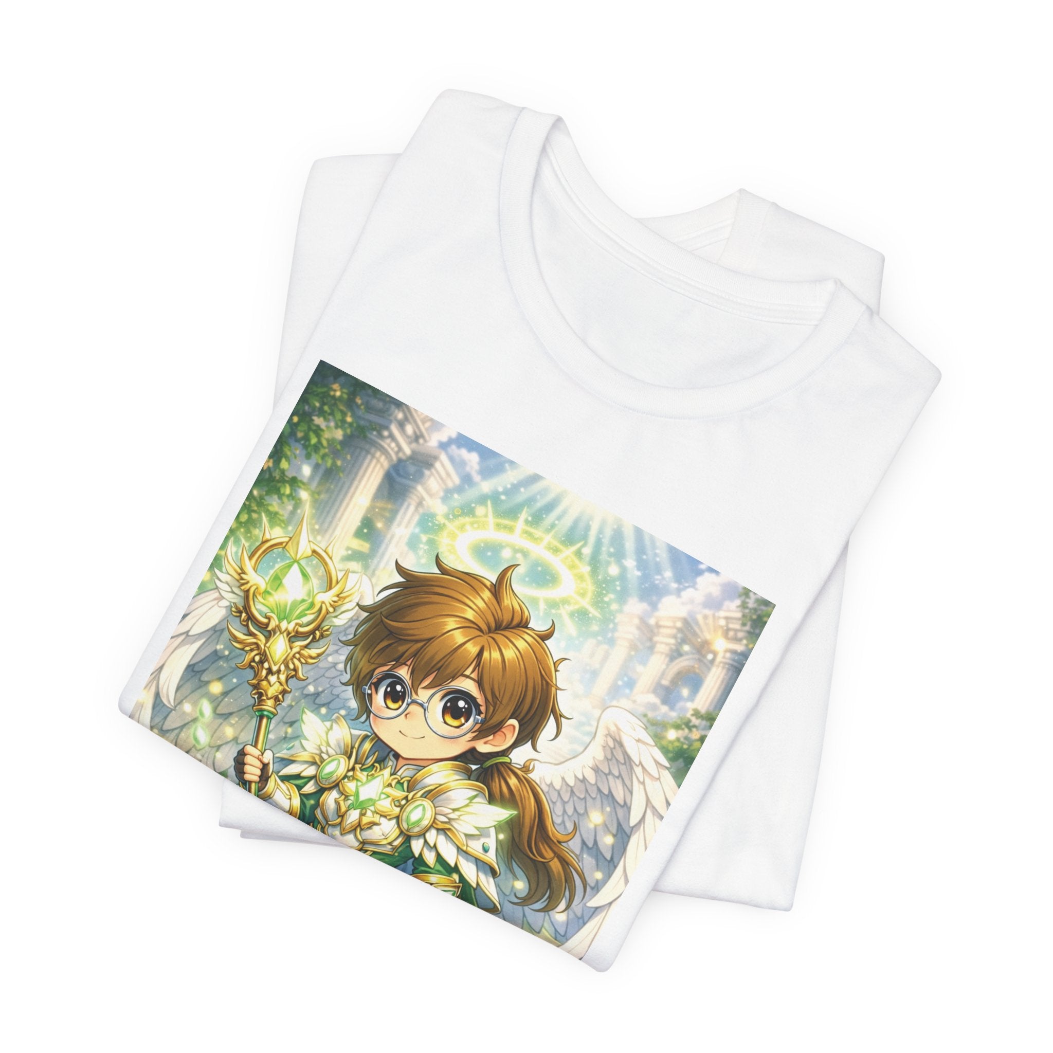 Anime Angel & Friend Graphic Tee — Cute Fantasy Illustration T-Shirt