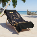 The high Priestess Tarot Beach Towel — Gothic Demon Card Design, Occult Bath & Pool Towel
