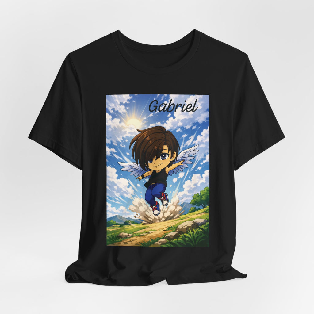 Anime Angel & Friend Graphic Tee — Cute Fantasy Illustration T-Shirt
